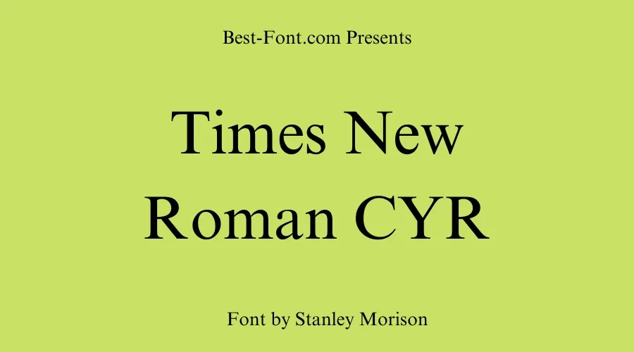 Times New Roman Cyr Font