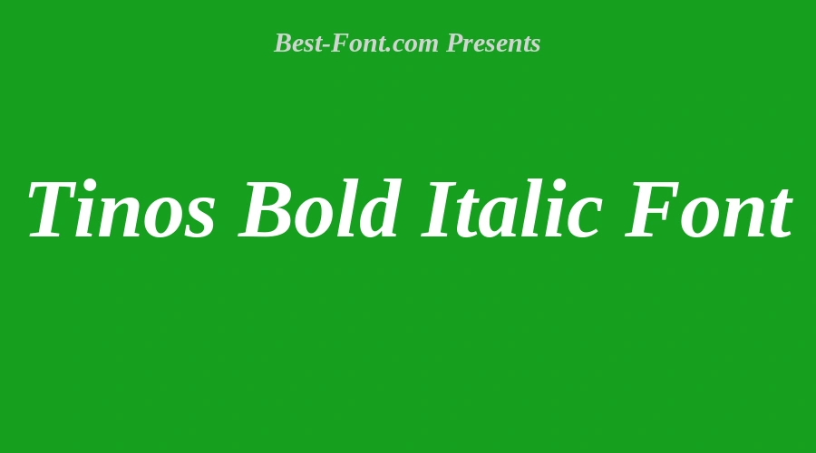 Tinos Bold Italic Font