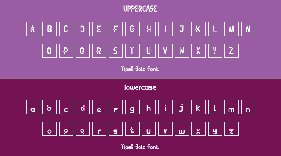 TipeX Bold Font Preview