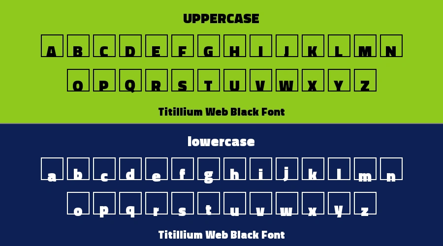 Titillium Web Black Font Preview