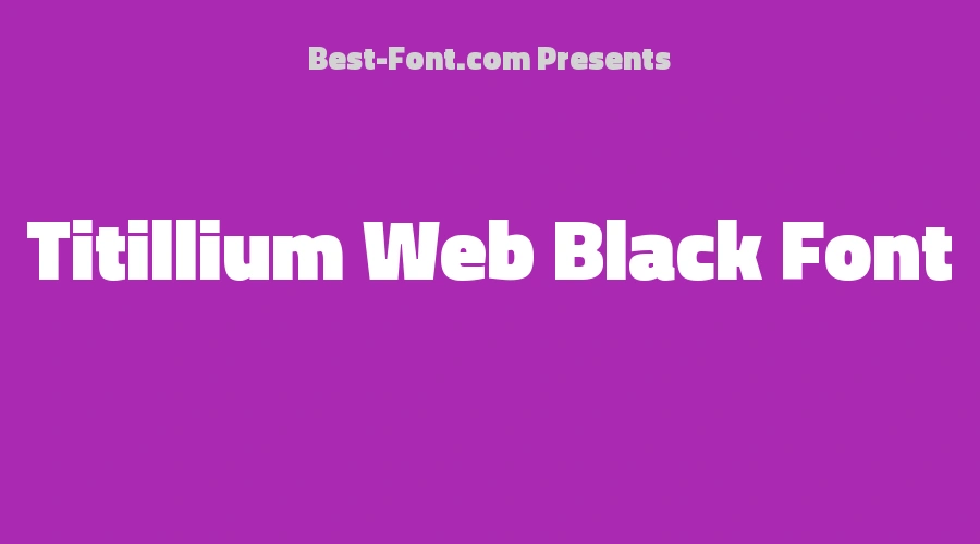 Titillium Web Black Font