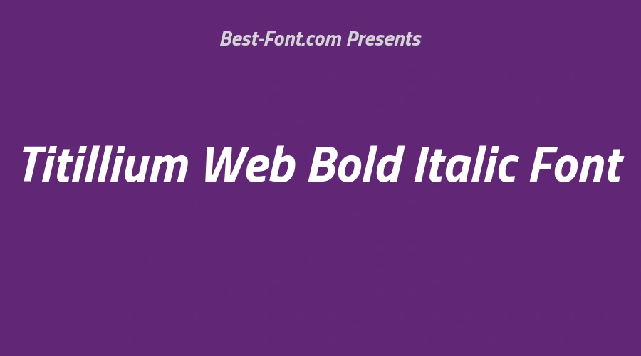 Titillium Web Bold Italic Font