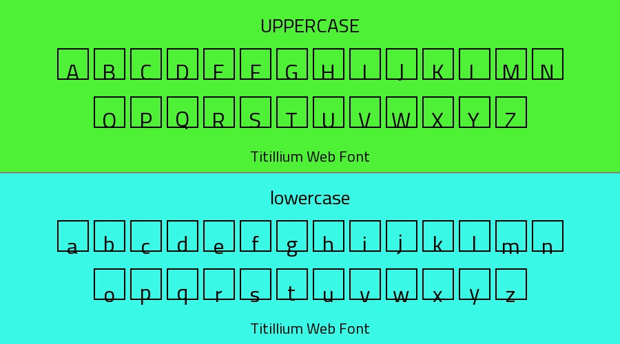 Titillium Web Font Preview