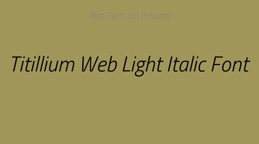 Titillium Web Light Italic Font