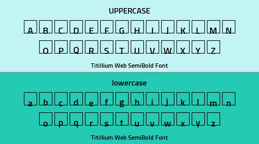 Titillium Web SemiBold Font Preview