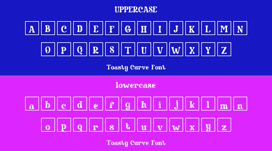 Toasty Curve Font Preview