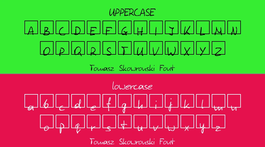 Tomasz Skowronski Font Preview