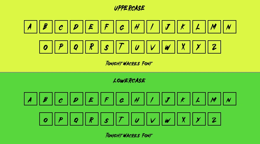Tonight Wacres Font Preview
