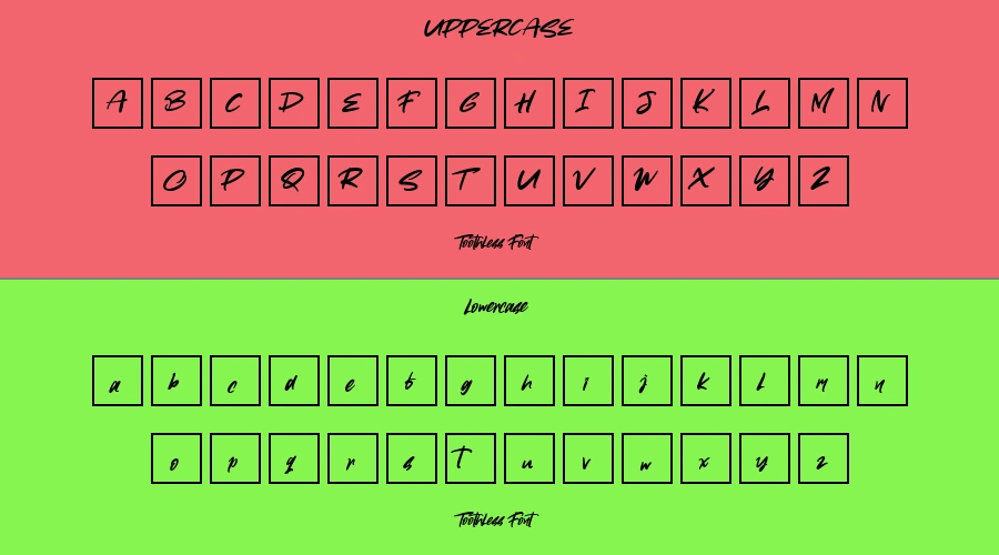 Toothless Font Preview