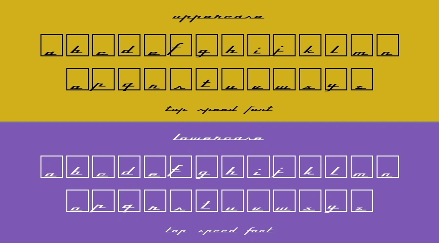 Top Speed Font Preview