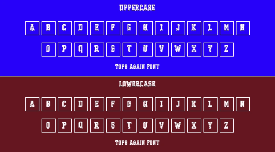 Tops Again Font Preview