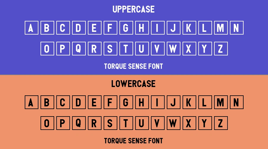 Torque Sense Font Preview