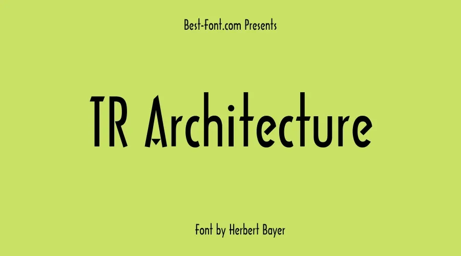 TR Architecture Font