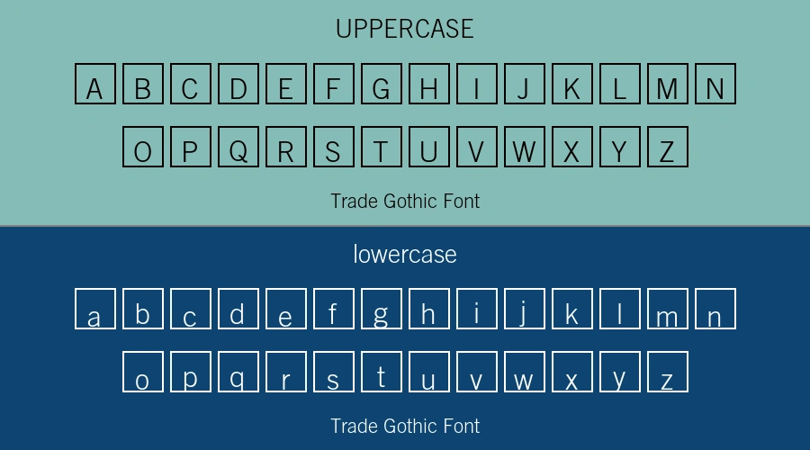 Trade Gothic Font Preview