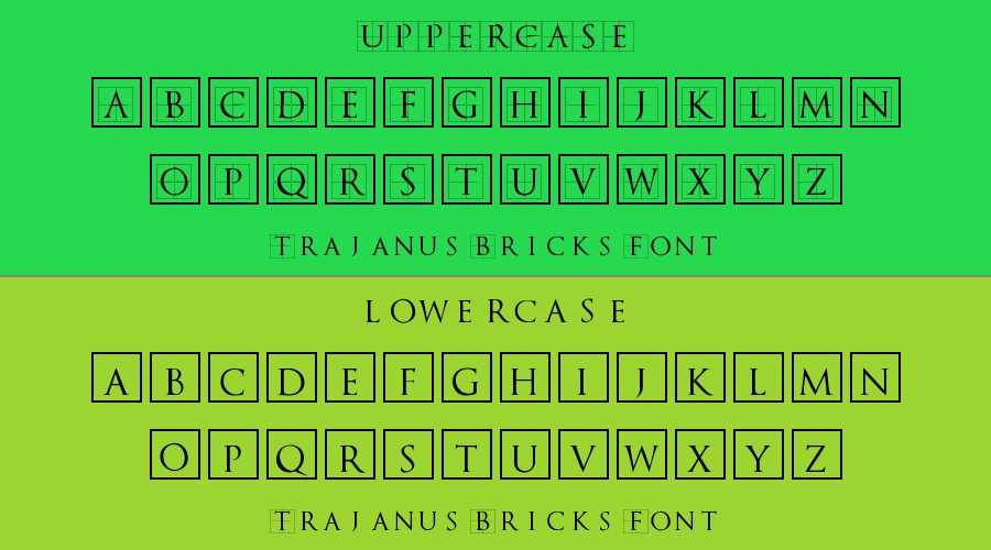 Trajanus Bricks Font Preview