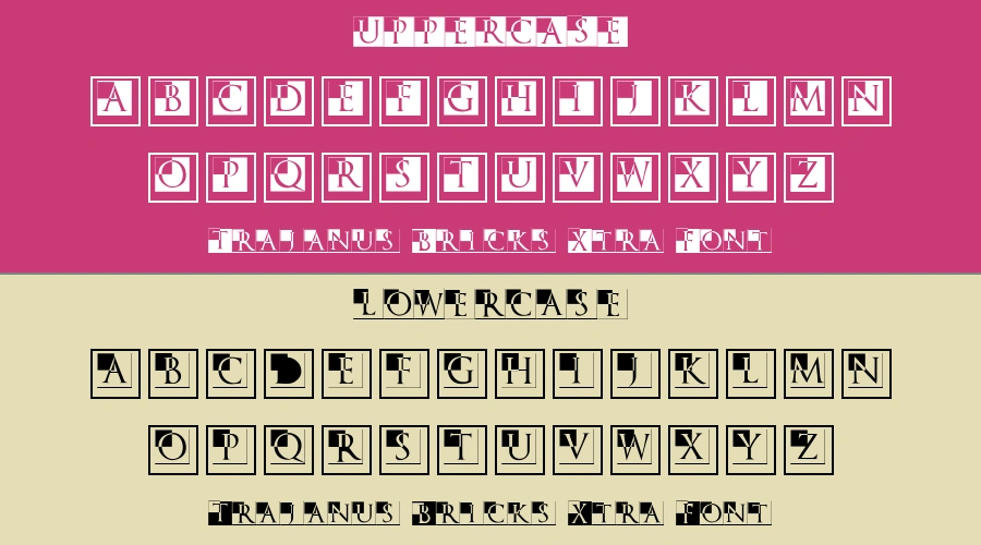 Trajanus Bricks Xtra Font Preview