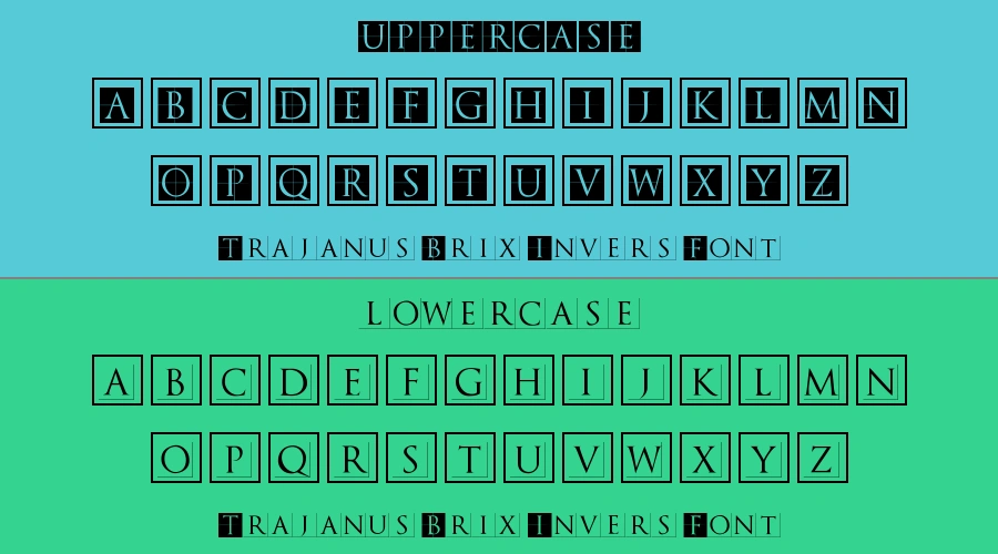Trajanus Brix Invers Font Preview