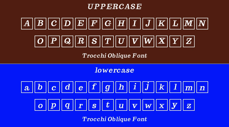 Trocchi Oblique Font Preview