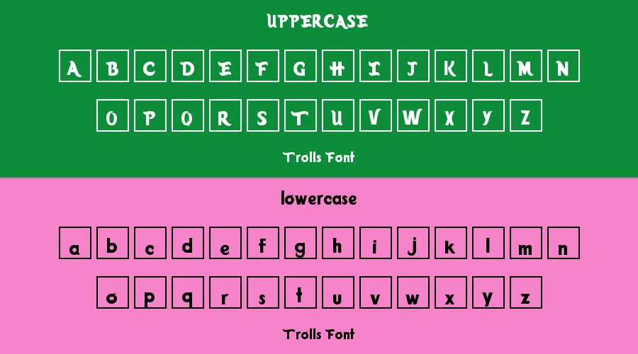 Trolls Font Preview