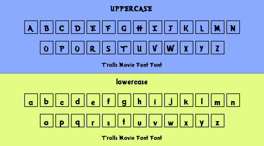 Trolls Movie Font Font Preview