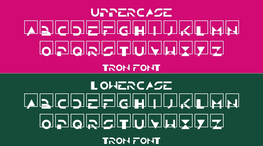 Tron Font Preview