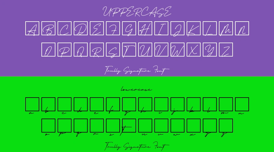 Trully Signature Font Preview