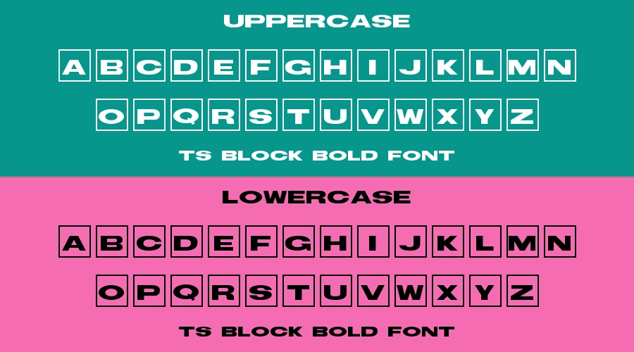 Ts Block Bold Font Preview