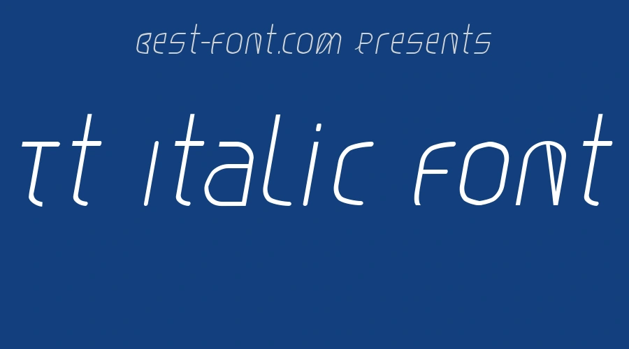 Tt Italic Font