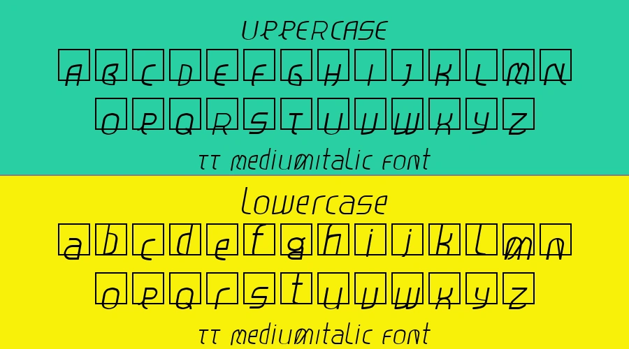 TT MediumItalic Font Preview