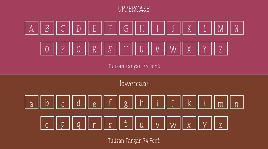 Tulisan Tangan 74 Font Preview