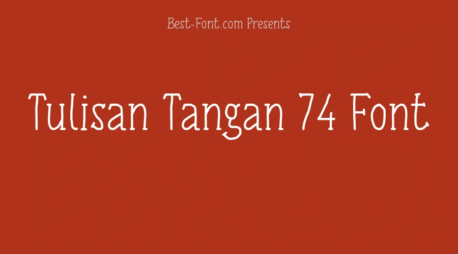 Tulisan Tangan 74 Font