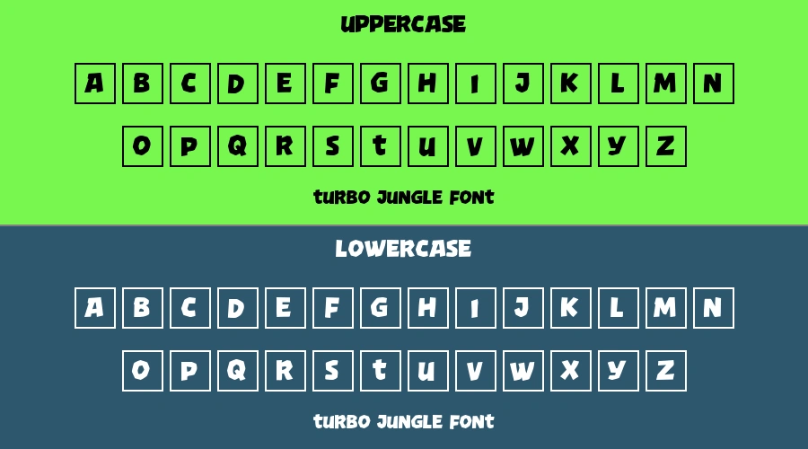Turbo Jungle Font Preview