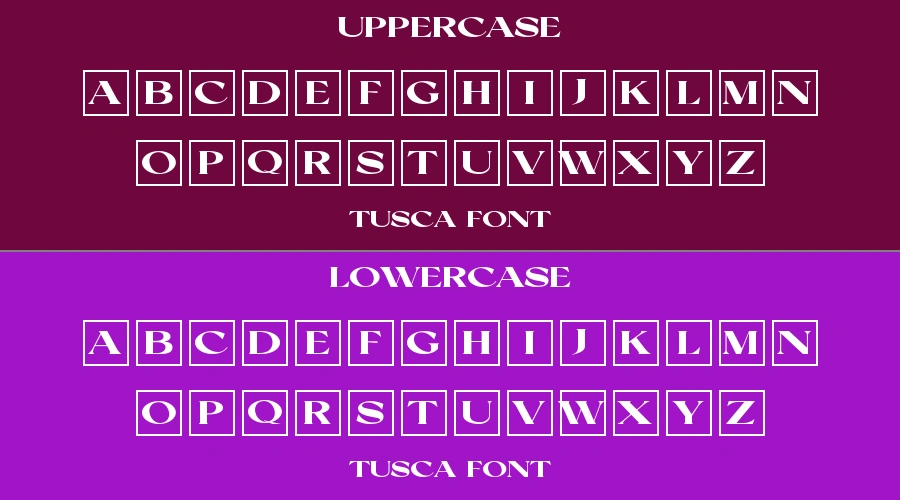 Tusca Font Preview
