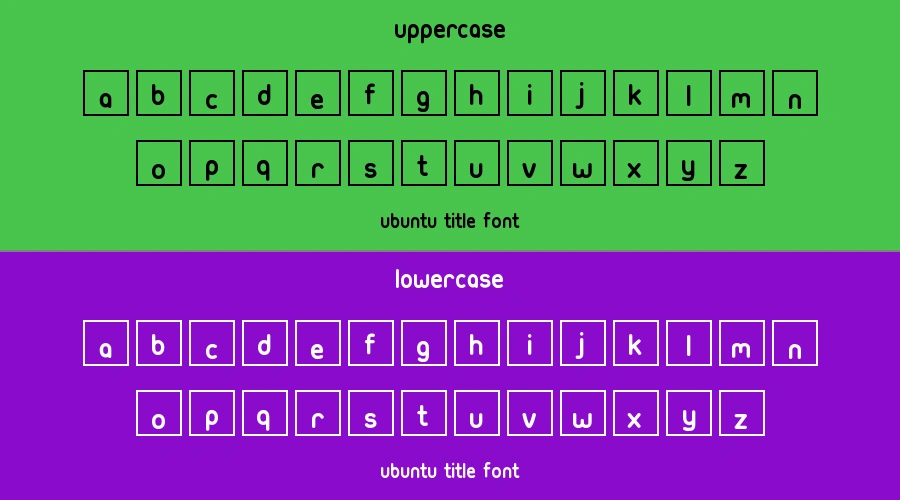 Ubuntu Title Font Preview