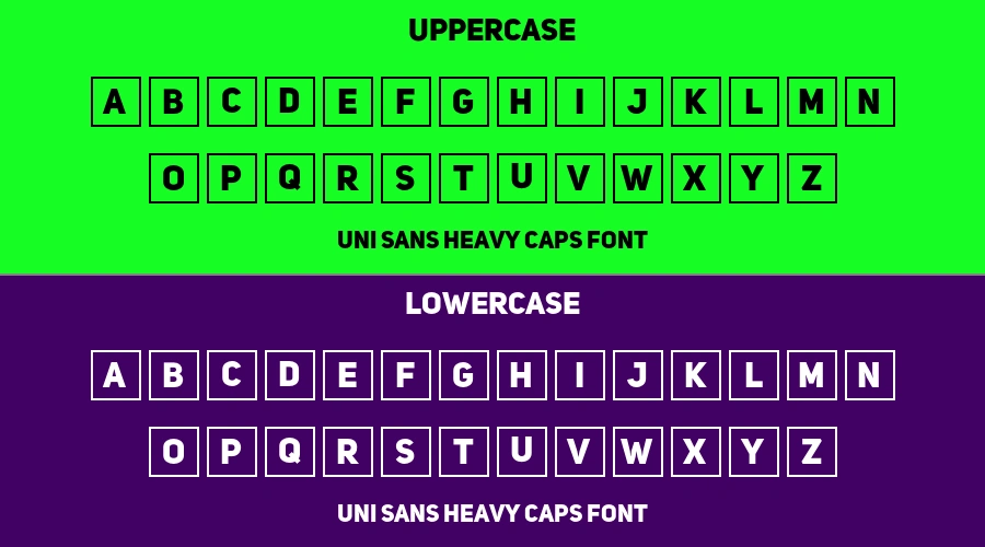 Uni Sans Heavy Caps Font Preview