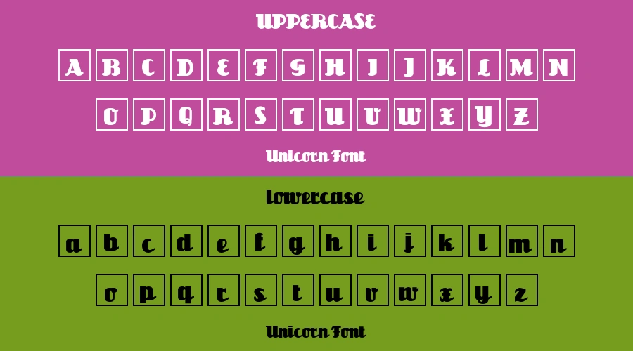 Unicorn Font Preview