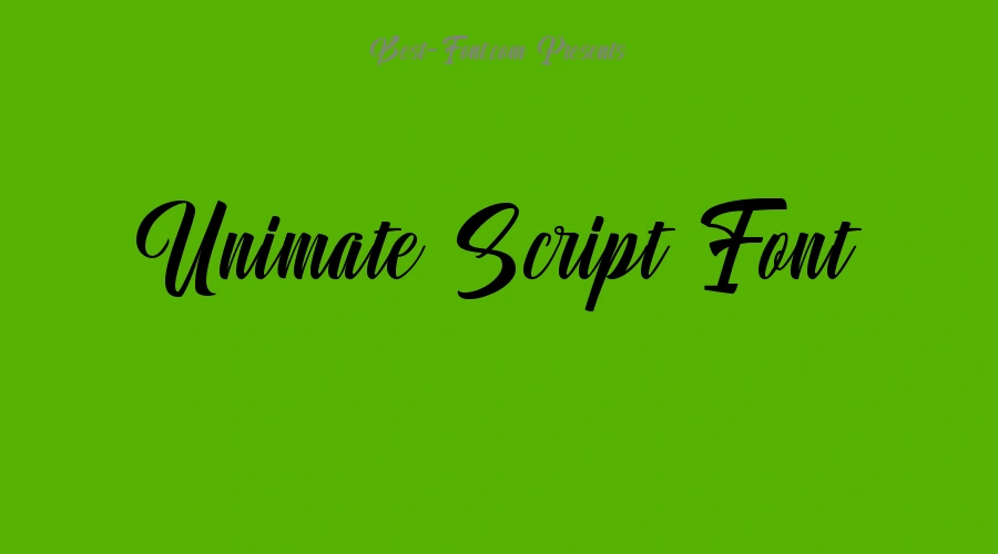 Unimate Script Font