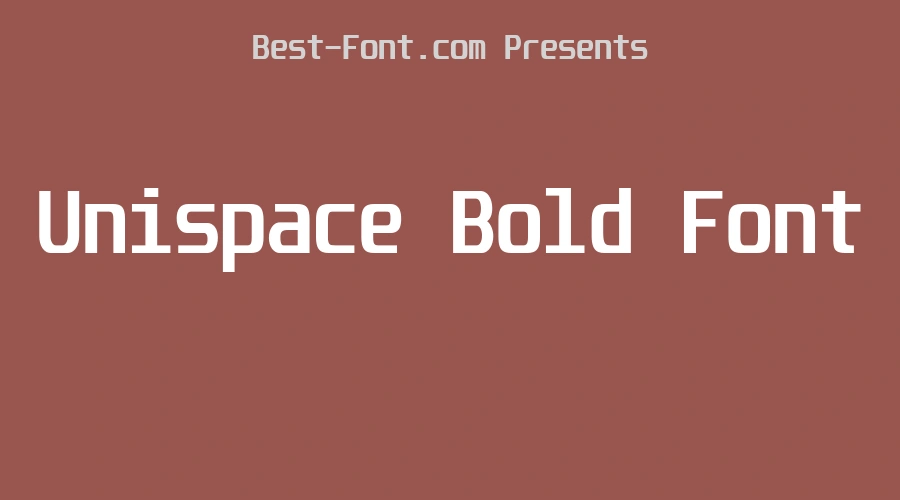 Unispace Bold Font