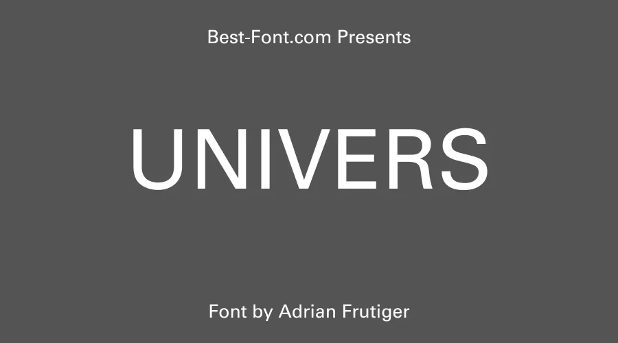 Univers Font