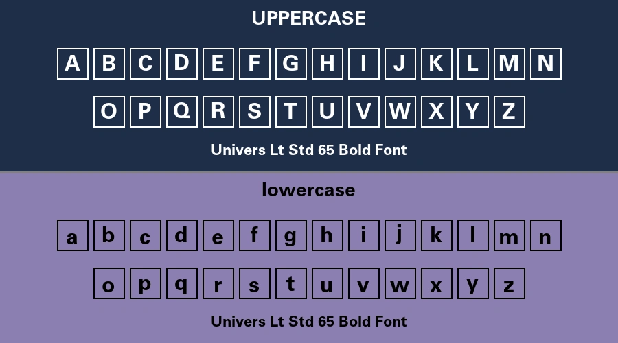 Univers Lt Std 65 Bold Font Preview