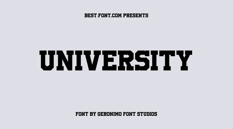 University Font