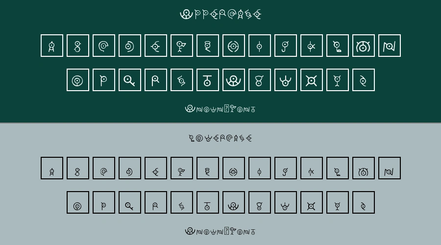 Unown Font Preview