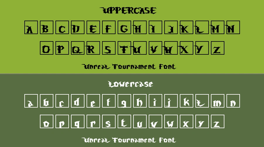 Unreal Tournament Font Preview