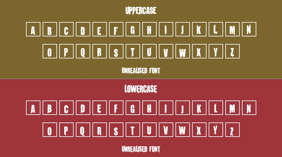 Unrealised Font Preview