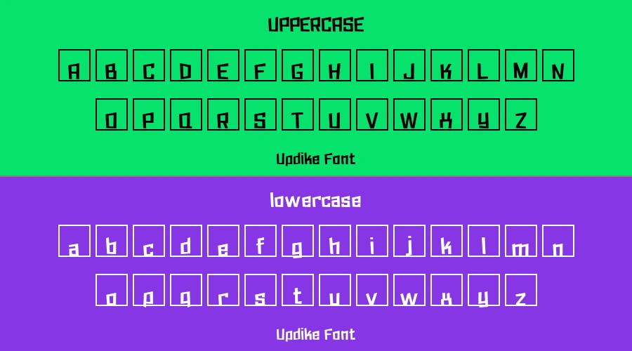 Updike Font Preview