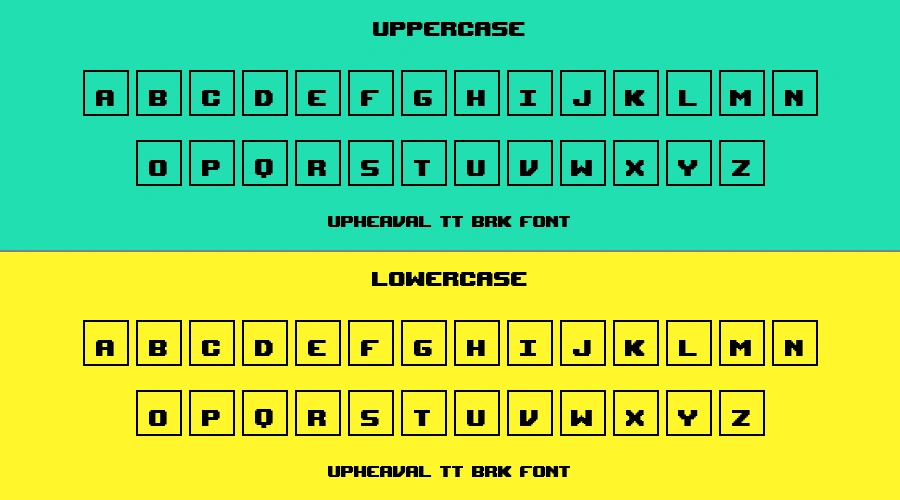 Upheaval Tt Brk Font Preview