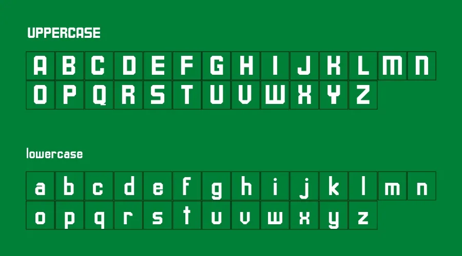 Upright Font Preview