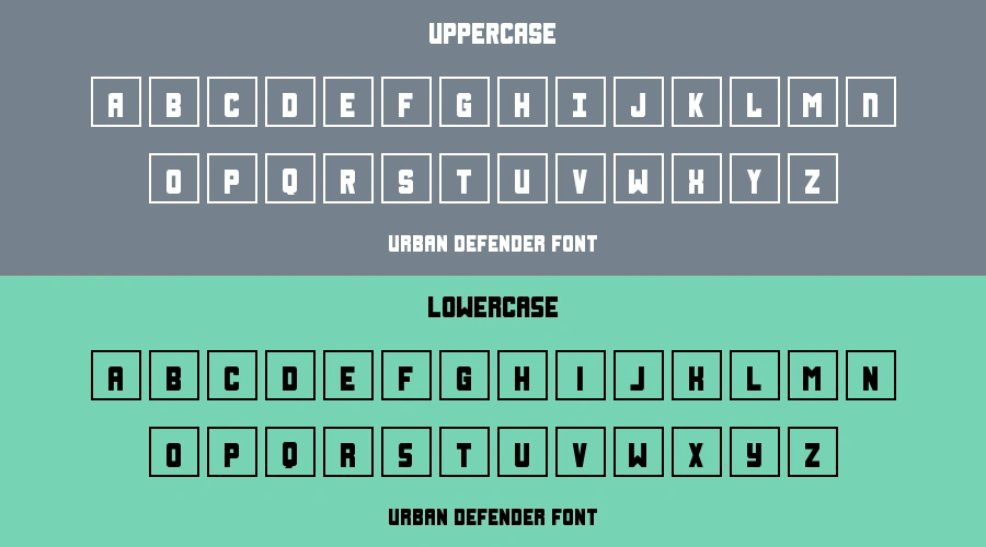 Urban Defender Font Preview