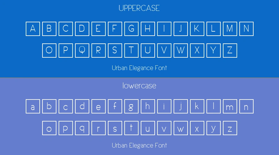 Urban Elegance Font Preview