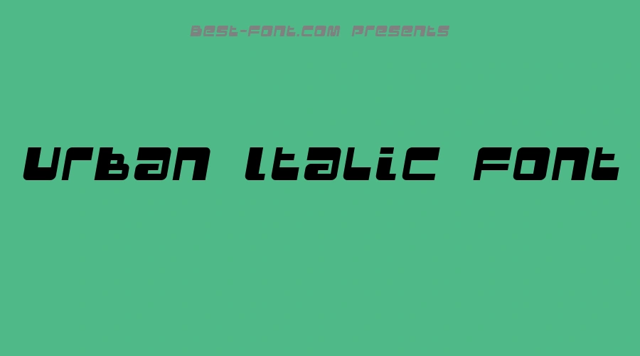 Urban Italic Font